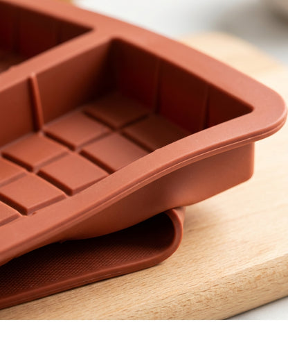 Plumse Silicone Chocolate Bar Molds Terracotta 3 Pack