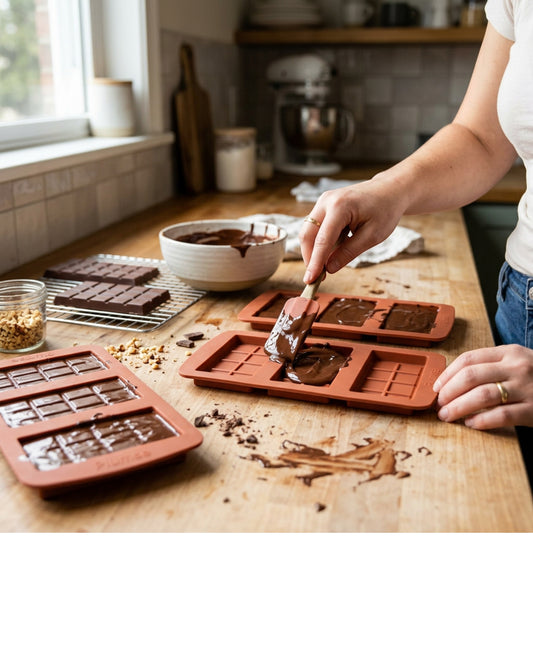 Plumse Silicone Chocolate Bar Molds Terracotta 3 Pack
