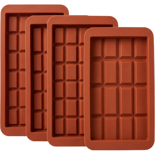 Plumse Silicone Chocolate Bar Molds Terracotta 3 Pack
