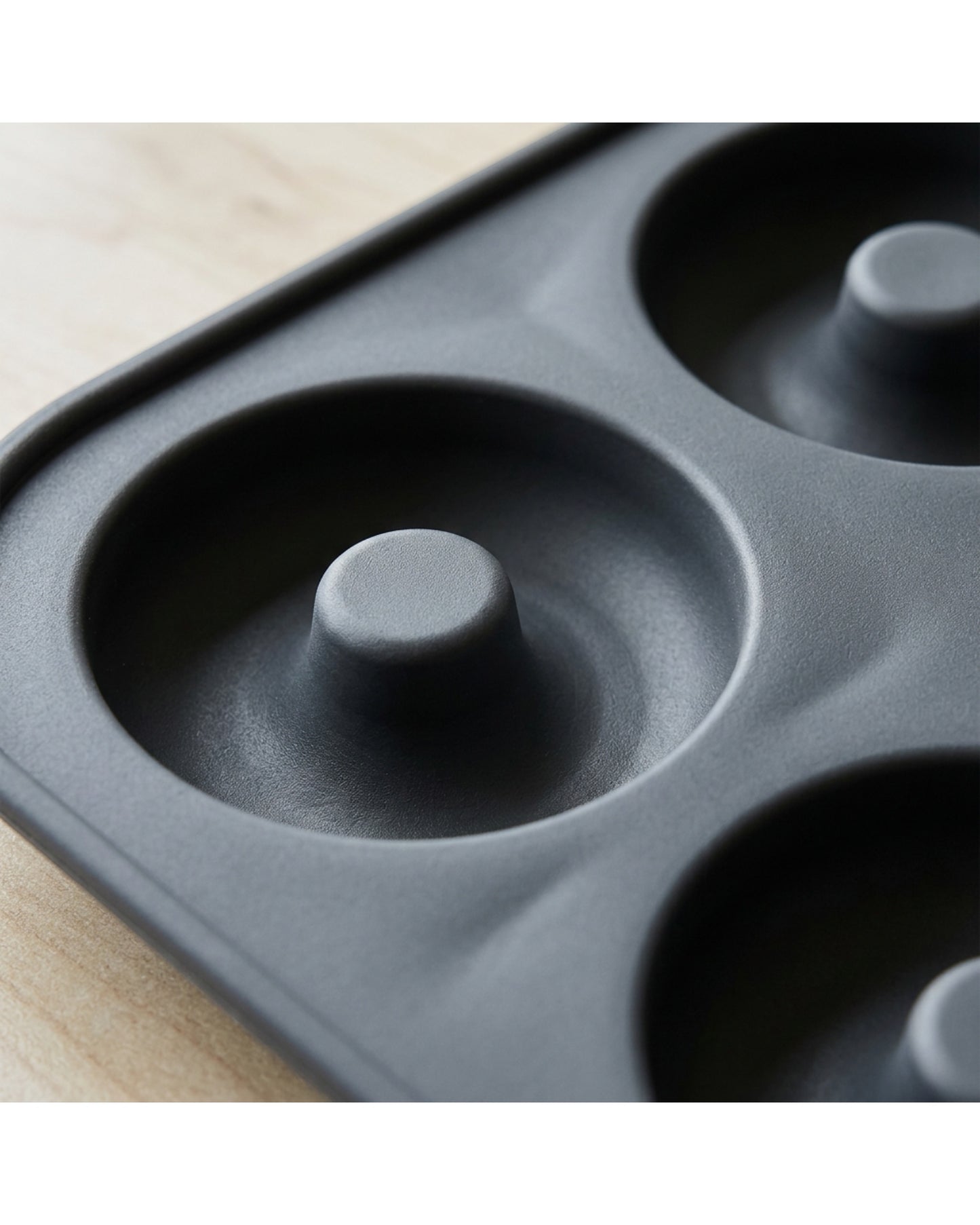 Plumse Silicone Donut Baking Mold Charcoal 6 Cavity