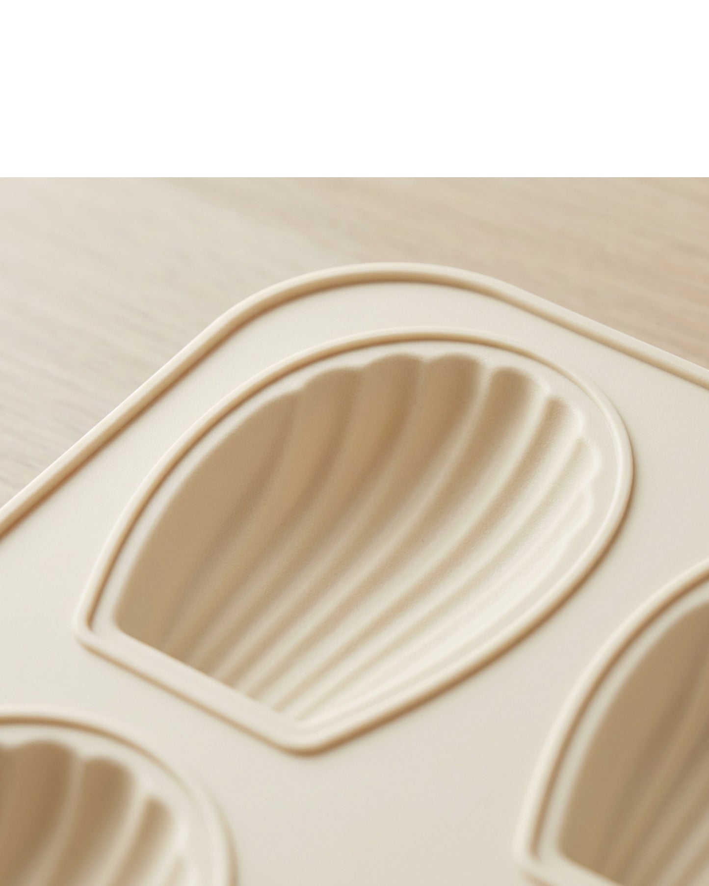 Plumse Silicone Madeleine Baking Mold Cream 9 Cavity