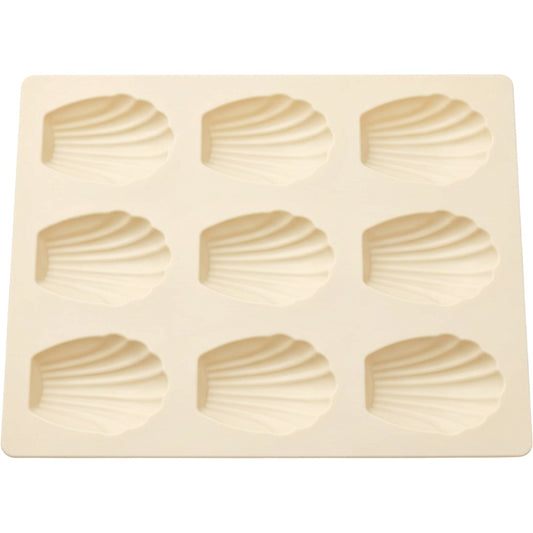 Plumse Silicone Madeleine Baking Mold Cream 9 Cavity