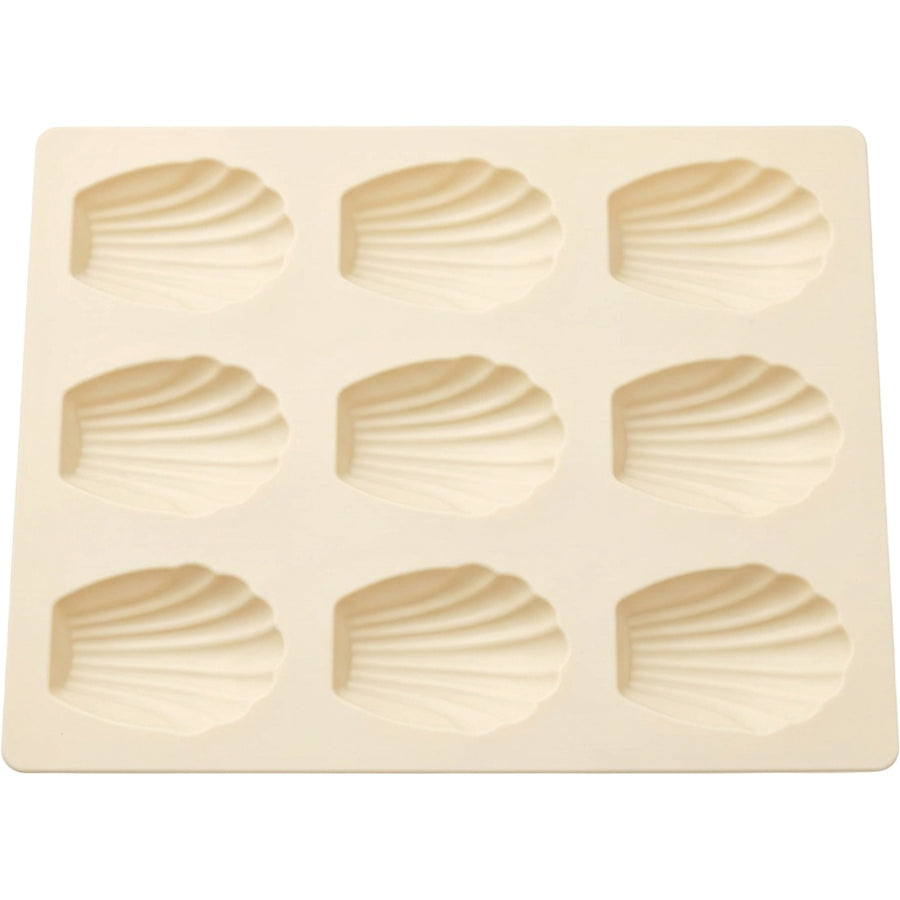Plumse Silicone Madeleine Baking Mold Cream 9 Cavity
