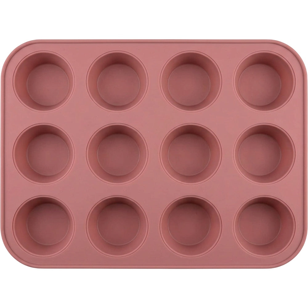 Plumse Silicone Muffin Baking Mold Rose 12 Cavity