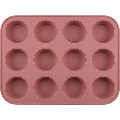 Plumse Silicone Muffin Baking Mold Rose 12 Cavity