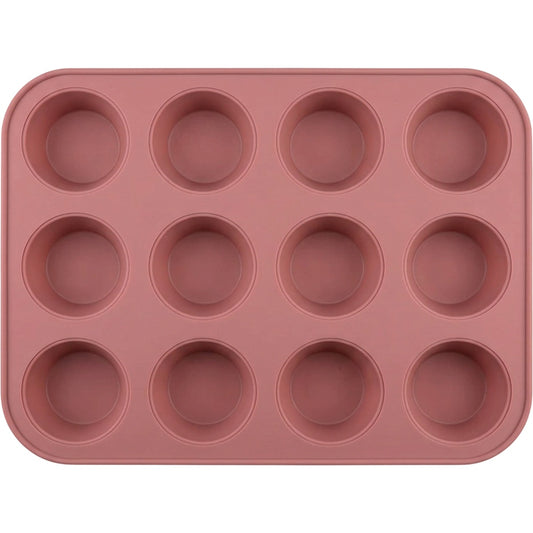 Plumse Silicone Muffin Baking Mold Rose 12 Cavity