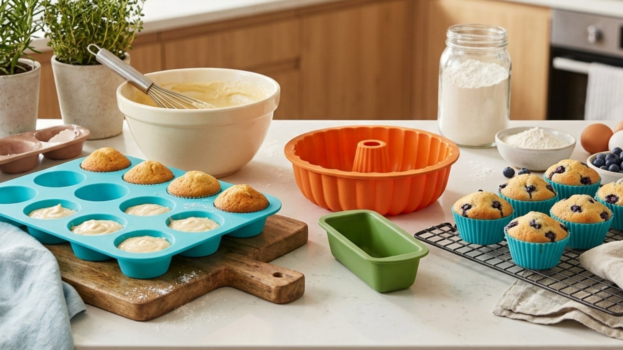 Plumse silicone baking molds
